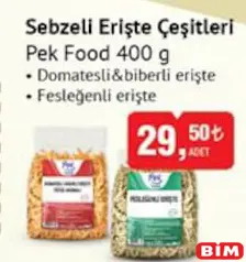 Pek Food Sebzeli Erişte Çeşitleri 400 g Pek Food Sebzeli Erişte Çeşitleri 400 g