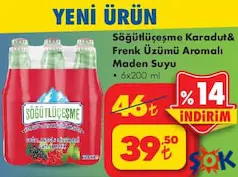 Söğütleşme Karadut&Frenk Üzümü Aromalı Maden Suyu 6x200 ml Söğütleşme Karadut&Frenk Üzümü Aromalı Maden Suyu 6x200 ml