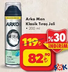 Arko Men Klasik Tıraş Jeli 200 ml Arko Men Klasik Tıraş Jeli 200 ml