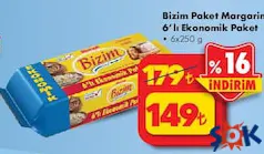 Bizim Paket Margarin 6'lı Ekonomik Paket Bizim Paket Margarin 6'lı Ekonomik Paket