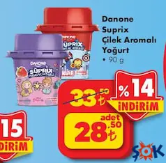 Danone Suprix Çilek Aromalı Yoğurt 90 g Danone Suprix Çilek Aromalı Yoğurt 90 g