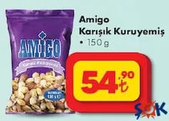 Amigo Karışık Kuruyemiş 150 g Amigo Karışık Kuruyemiş 150 g