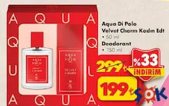 Aqua Di Polo Velvet Charm Kadın Edt 50 ml Deodorant 150 ml Aqua Di Polo Velvet Charm Kadın Edt 50 ml Deodorant 150 ml