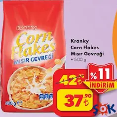 Kranky Corn Flakes Mısır Gevreği 500 g Kranky Corn Flakes Mısır Gevreği 500 g