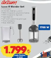 Arzum AR1131 Lusso El Blender Seti Arzum AR1131 Lusso El Blender Seti