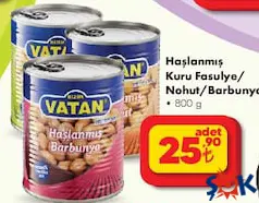Haşlanmış Kuru Fasulye/Nohut/Barbunya 800 g Haşlanmış Kuru Fasulye/Nohut/Barbunya 800 g