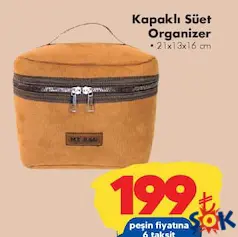 Kapaklı Süet Organizer Kapaklı Süet Organizer