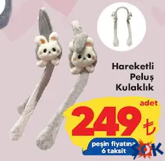 Haraketli Peluş Kulaklık Haraketli Peluş Kulaklık