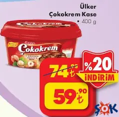 Ülker Çokokrem Kase 400 g Ülker Çokokrem Kase 400 g