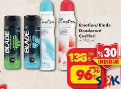 Emotion/Blade Deodorant Çeşitleri 150 ml Emotion/Blade Deodorant Çeşitleri 150 ml