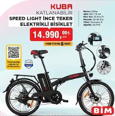 Kuba Katlanabilir Speed Light İnce Teker Elektrikli Bisiklet Kuba Katlanabilir Speed Light İnce Teker Elektrikli Bisiklet