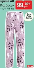 Kız Çocuk Pijama Alt Kız Çocuk Pijama Alt