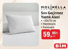 Molinella Sıvı Geçirmez Yastık Alezi Molinella Sıvı Geçirmez Yastık Alezi