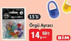 Örgü Ayracı 15'li Örgü Ayracı 15'li