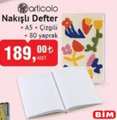 Articolo Nakışlı Defter A5 Çizgili 80 Yaprak Articolo Nakışlı Defter A5 Çizgili 80 Yaprak