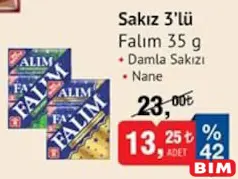 Falım Sakız 3'lü 35 g Falım Sakız 3'lü 35 g
