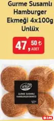 Unlüx Gurme Susamlı Hamburger Ekmeği 4x100 g Unlüx Gurme Susamlı Hamburger Ekmeği 4x100 g
