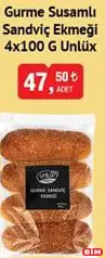 Unlüx Gurme Susamlı Sandviç Ekmeği 4x100 g Unlüx Gurme Susamlı Sandviç Ekmeği 4x100 g