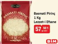 Lezzet-i Efsane Basmati Pirinç 1 kg Lezzet-i Efsane Basmati Pirinç 1 kg