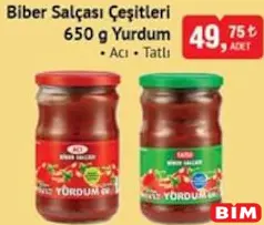 Yurdum Biber Salçası Çeşitleri 650 g Yurdum Biber Salçası Çeşitleri 650 g