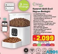 Kiwi Pets Kameralı Akıllı Evcil Hayvan Besleyici Kiwi Pets Kameralı Akıllı Evcil Hayvan Besleyici