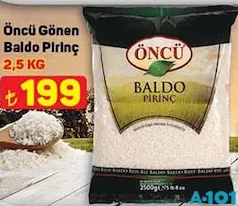 Öncü Gönen Baldo Pirinç 2,5 kg Öncü Gönen Baldo Pirinç 2,5 kg