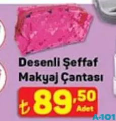 Desenli Şeffaf Makyaj Çantası Desenli Şeffaf Makyaj Çantası
