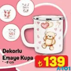 Dekorlu Emaye Kupa Dekorlu Emaye Kupa