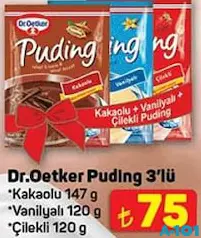 Dr.Oetker Puding 3'lü Dr.Oetker Puding 3'lü