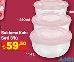 Saklama Kabı Seti 3'lü Saklama Kabı Seti 3'lü