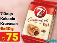 7 Days Kakaolu Kruvasan 6x40 g 7 Days Kakaolu Kruvasan 6x40 g