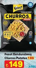 Feast Dondurulmuş Churros Patates 1 kg Feast Dondurulmuş Churros Patates 1 kg