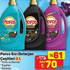 Peros Sıvı Deterjan Çeşitleri 2 L Peros Sıvı Deterjan Çeşitleri 2 L