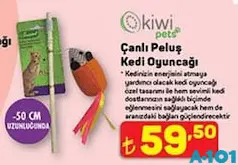 Kiwi Pets Çanlı Peluş Kedi Oyuncağı Kiwi Pets Çanlı Peluş Kedi Oyuncağı