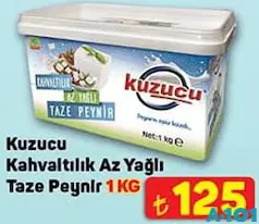 Kuzucu Kahvaltılık Az Yağlı Taze Peynir 1 kg Kuzucu Kahvaltılık Az Yağlı Taze Peynir 1 kg
