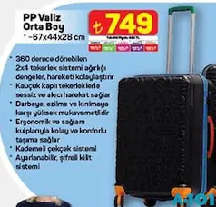 Pp Valiz Orta Boy Pp Valiz Orta Boy