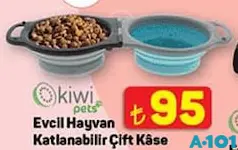 Kiwi Pets Evcil Hayvan Katlanabilir Çift Kase Kiwi Pets Evcil Hayvan Katlanabilir Çift Kase