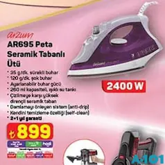 Arzum AR695 Peta Seramik Tabanlı Ütü Arzum AR695 Peta Seramik Tabanlı Ütü