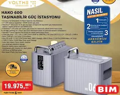 Voltme HAKO 600 Taşınabilir Güç İstasyonu Voltme HAKO 600 Taşınabilir Güç İstasyonu
