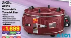 Akel Termostatlı Yuvarlak Fırın Akel Termostatlı Yuvarlak Fırın