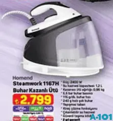 Homend Steamwork Buhar Kazanlı Ütü Homend Steamwork Buhar Kazanlı Ütü