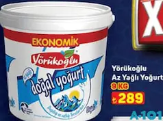 Yörükoğlu Az Yağlı Yoğurt 9 kg Yörükoğlu Az Yağlı Yoğurt 9 kg