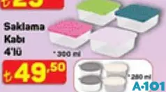 Saklama Kabı 4'lü Saklama Kabı 4'lü
