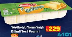 Yörükoğlu Yarım Yağlı Dilimli Tost Peynir 1 kg Yörükoğlu Yarım Yağlı Dilimli Tost Peynir 1 kg