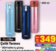 Tantitoni Çelik Termos Tantitoni Çelik Termos