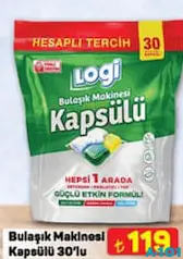 Logi Bulaşık Makinesi Kapsülü/Tableti 30'lu Logi Bulaşık Makinesi Kapsülü/Tableti 30'lu