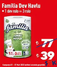 Familia Dev Havlu Kağıt Familia Dev Havlu Kağıt