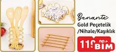 Benante Gold Peçetelik/Nihale/Kaşıklık Benante Gold Peçetelik/Nihale/Kaşıklık