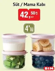 Süt / Mama Kabı 4'lü Süt / Mama Kabı 4'lü