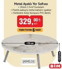Mimilos Metal Ayaklı Yer Sofrası Mimilos Metal Ayaklı Yer Sofrası